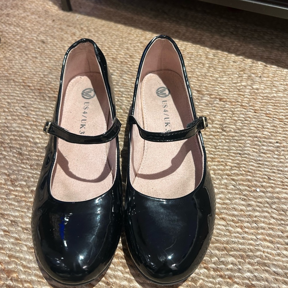 Black Patent Leather marry Jane girls Shoes